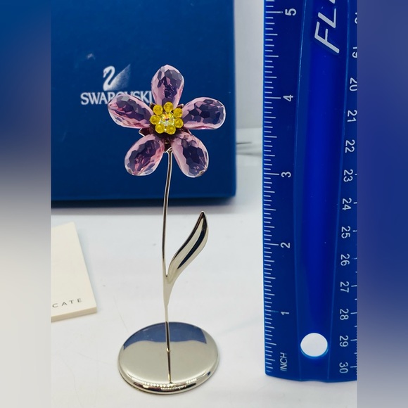 Swarovski Crystal Paradise Deoli Flower Amethist Original Box Swan Signed 677619 - Picture 5 of 16